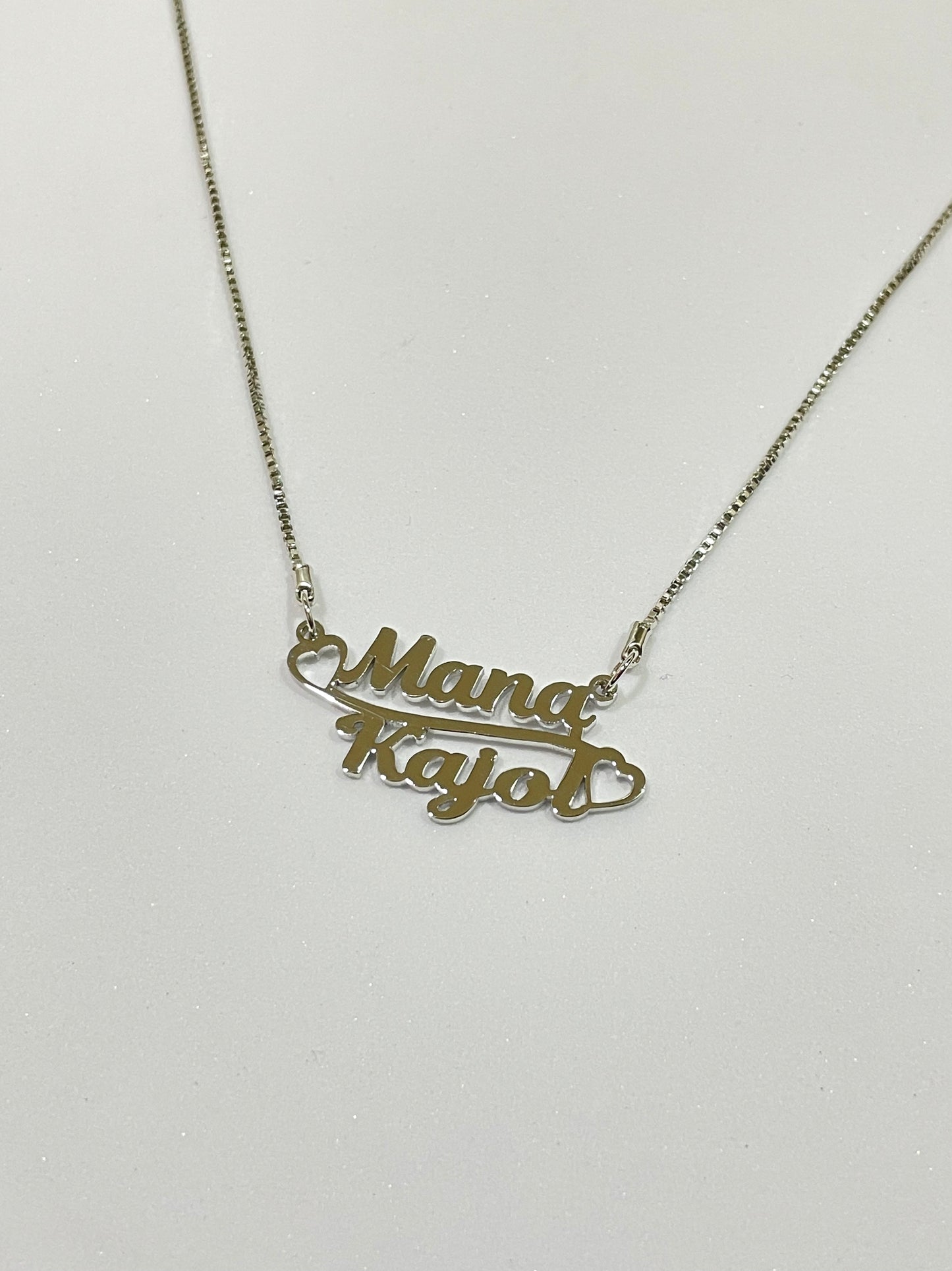 Couple Vintage Style Name Necklace