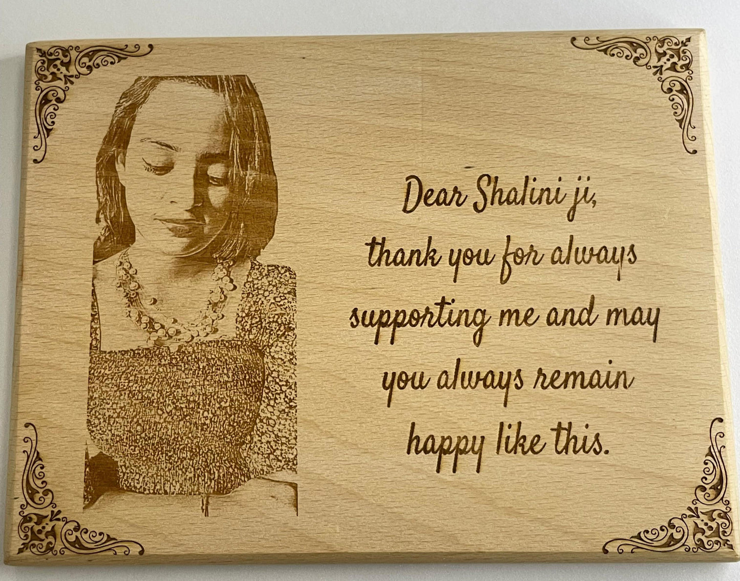 Personalized Wooden Engraved Photo Frame